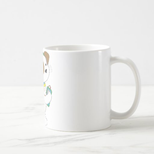 Cute Puppy Headphones Coffee Mugs