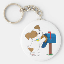 Cute Puppy Mail Keychain