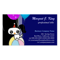 cute puppy on a ball with balloons business card
