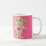 Cute Puppy Pink Heart Shirt Mug