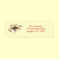 Cute Puppy Red Hearts Address Label labels