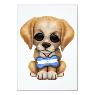 dog nicaragua puppy flag tag card cute invitations tags announcements