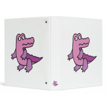 cute purple alligator 3 ring binders