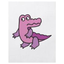 cute purple alligator full color flyer