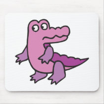 cute purple alligator mouse mats