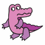 cute purple alligator acrylic cut outs
