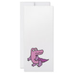 cute purple alligator rack cards