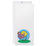 cute purple butterfly on flower rack cards