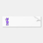 Cute Purple Cat Cartoon. Bumper Sticker