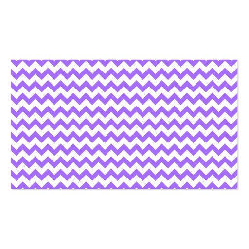 Cute Purple Chevron Pattern Business Card Template (back side)