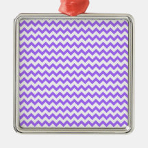 Cute Purple Chevron Pattern Ornament