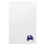 cute purple crab custom stationery