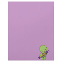 cute purple crayon turtle customized letterhead
