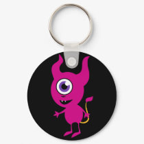 Cute Purple Cyclops keychains by QueenHare Cute Purple Cyclops keychains