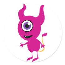 Cute Purple Cyclops stickers