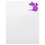 Cute Purple Dragon Baby Letterhead Template