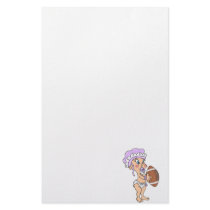 Cute purple football Baby Customized Stationery