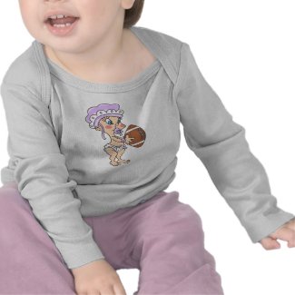 Cute purple football Baby shirt