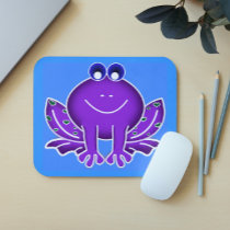 cute purple frog mouse mats
