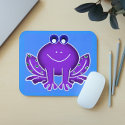 cute purple frog mousepads