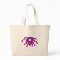 cute purple  fuzzy spider bags