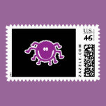 cute purple  fuzzy spider