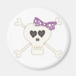 Cute Purple Goth Crossbones Refrigerator Magnet