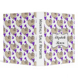 cute purple hearts girly,personalized 3 ring binder