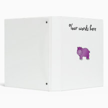 Cute purple hippo binders