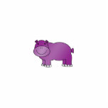 Cute purple hippo photo cutouts