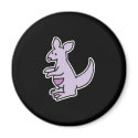 cute purple kangaroo magnets