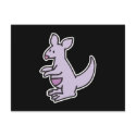 cute purple kangaroo postcards