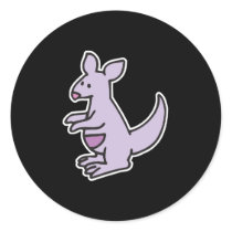 cute purple kangaroo stickers