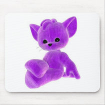 Cute purple kitten mousepads