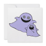 cute purple momma and baby ghosts invites