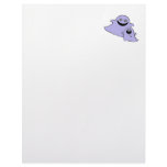 cute purple momma and baby ghosts personalized letterhead