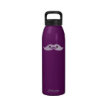 Cute Purple Mustache Reusable Water Bottles