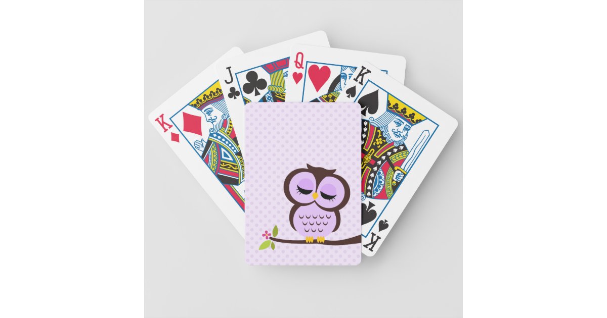 bicycle owl playing cards