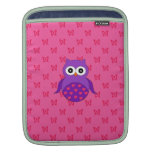 Cute purple owl iPad sleeves