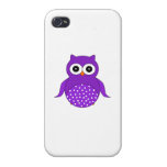 Cute purple owl iPhone 4 cover