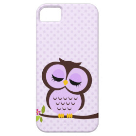 Cute Purple Owl iPhone 5 Cover