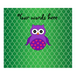 Cute purple owl posters