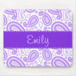 Cute Purple Paisley Mouse Pads