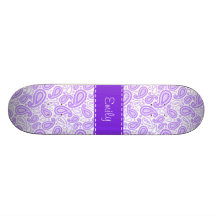 Cute Purple Paisley Skateboards