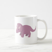 Cute Purple Triceratops (baby Torosaurus) Mugs