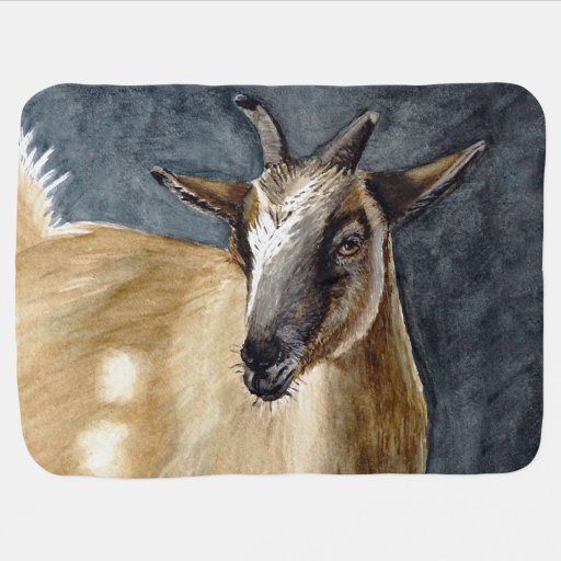 Cute Pygmy Goat Watercolor Artwork Baby Blanket Zazzle