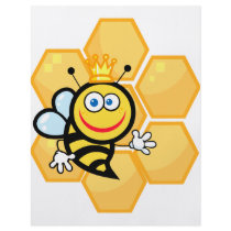 cute queen bee and beehive flyer