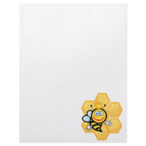 cute queen bee and beehive customized letterhead