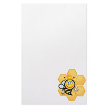 cute queen bee and beehive stationery paper
