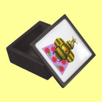 Cute queen bee on a quilt premium gift boxes